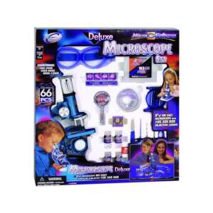 Deluxe-Mikroskop-Set mit 66 Teilen, darunter ein Druckguss-Mikroskop mit 10x, 30x und 60x Objektivlinsen - Foto, Video & Optik