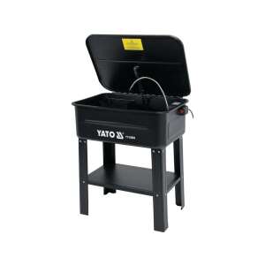 Spălător de piese YATO YT-55808 cu capacul deschis, pompa și furtunul sunt vizibile - Accesorii aparate de spălat cu presiune