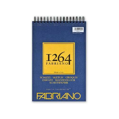 Fabriano 1264 Skizzenblock, 90g, A4, 120 Blatt, spiralgebunden