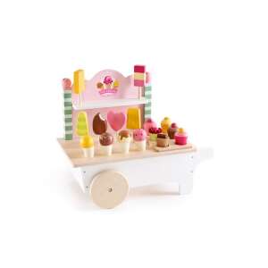 Mentari fa jégkrémes stand 18 darabos, szerepjáték játék gyerekeknek - Játék élelmiszer