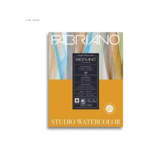 Fabriano Studio Watercolor Block, 20 lap, 200g, meleg préselt, 28x35.6cm, fehér - Fabriano