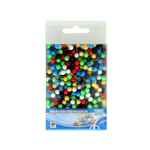 200 Stück bunte Rundkopf-Reißzwecken, ideal für Karten, Korktafeln und Organisation - Schreibwaren & Schreibmaterial