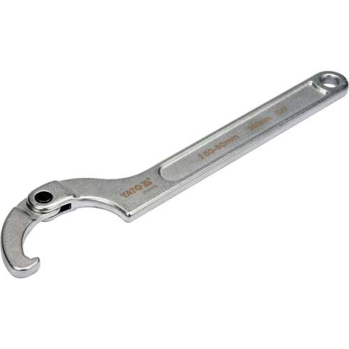 YATO adjustable hook wrench, 50-80mm CrV steel