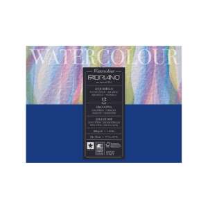 Fabriano Watercolour tömb, 300g, 24x32cm, 12 lap, Grana Fine, savmentes, 25% pamut - Fabriano