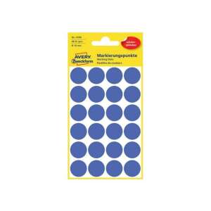 Avery Zweckform 3596 18 mm wiederverwendbare indigo blaue Markierungspunkte, 96 Stück - Schreibwaren für das Büro