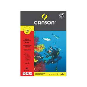 Canson A4 180 grammos színes rajzpapír, 10 ív, búvár tematikával - Canson