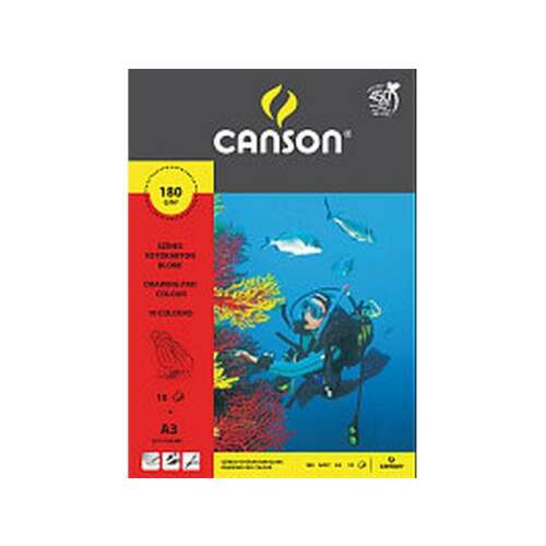 Canson A4 180 grammos színes rajzpapír, 10 ív, búvár tematikával