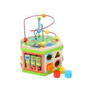 Small foot - Szafari Készségfejlesztő Kocka - 6 az 1-ben 87993700 - Fejlesztő játék ovisoknak