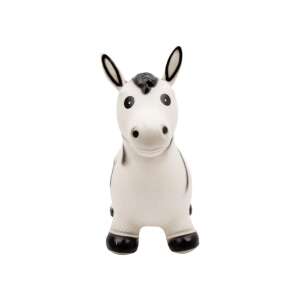 Small Foot Skippy ugráló zebra, felfújható játék gyerekeknek, fehér és fekete zebra, elülső nézet - Ugráló labda / figura