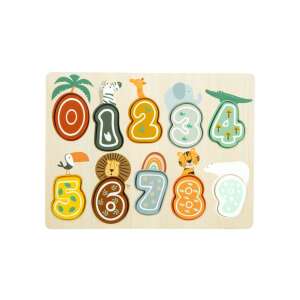 Small Foot - Zahlenpuzzle Safari aus Holz 87994318 - Schaukelpferde, Schaukeltiere und Entwicklungsspiele für Kinder im Kindergartenalter