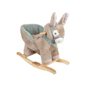 Small Foot Plüsch Schaukel Esel mit Sitz, schräge Ansicht - Schaukelpferde, Schaukeltiere und Entwicklungsspiele für Kinder im Kindergartenalter