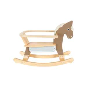Small Foot Holz Schaukelpferd, braun, mit Sicherheitsgriffen - Schaukelpferde, Schaukeltiere und Entwicklungsspiele für Kinder im Kindergartenalter