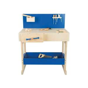 Small Foot - Fa játék munkapad tartozékokkal, kék 87996335 - Barkácsolás