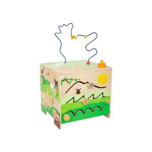 Small Foot - Aktivitätswürfel aus Holz mit Motorik-Spiralbo 87998846 - Schaukelpferde, Schaukeltiere und Entwicklungsspiele für Kinder im Kindergartenalter