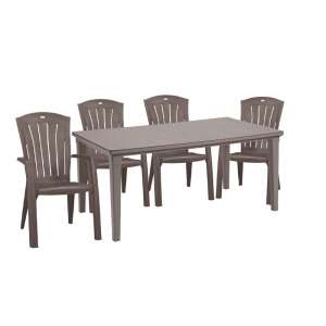 Zestaw mebli ogrodowych Futorini 4+1 cappuccino 33937686 - Zestaw ogrodowy