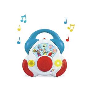 Bumba Mein erstes Radio Spielzeug, Musikspielzeug für Kinder, rot, gelb, blau, weiß, mit Griff - Bumba