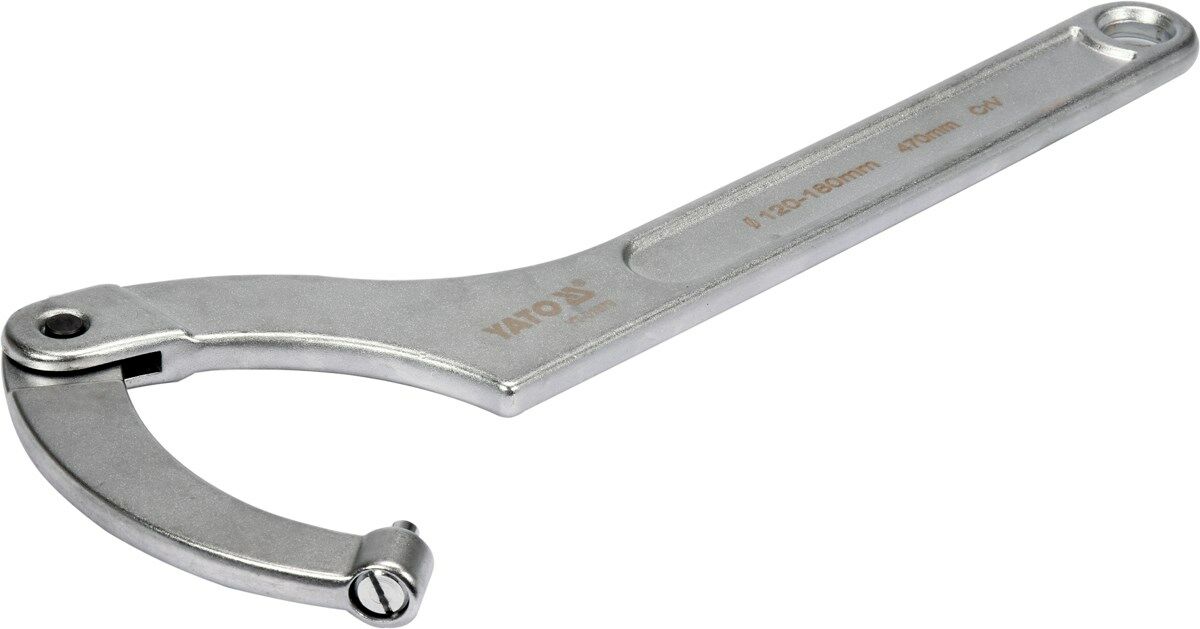 YATO Adjustable spanner wrench with adjustable pin 120-180 mm / 470 mm CrV