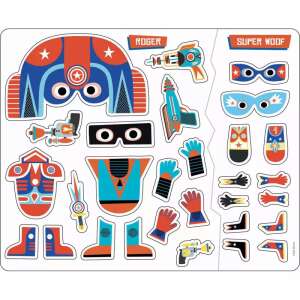 Auzou Szuperhős Matricák - Újrahasználható - 200 db