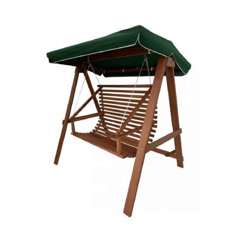 Hecht Havana brown and green garden swing bed with canopy