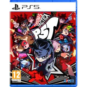 Coperta jocului video Persona 5 Tactica pentru PS5, prezentând personajele principale și titlul jocului - Jocuri Consola & PC