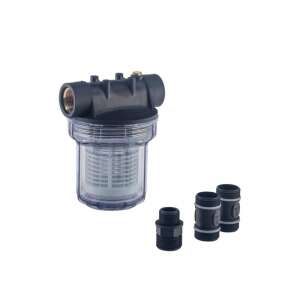 Filtru pre-pompă de grădină 100-1 inch, AL-KO, cu filtru transparent și inserții din alamă, pentru protejarea pompei de grădină de murdărie și resturi - Accesorii pompe