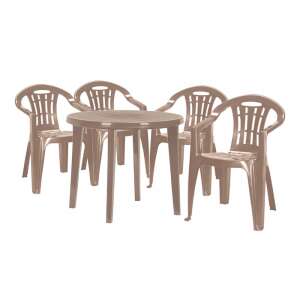Zestaw mebli ogrodowych Malisa 4+1 cappuccino 33940085 - Zestaw ogrodowy