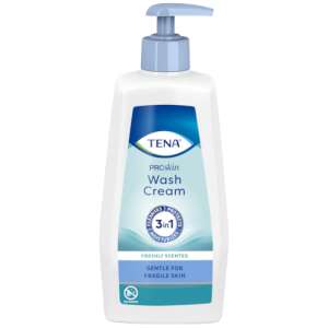 Tena ProSkin Wash Cream, 3-in-1 gentle cleanser, moisturizer, and protector for fragile skin, 500ml bottle - Bathroom