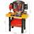 Dimensions of the Tool & Brains DIY Tool Play Set workbench, showing the height, width, and depth