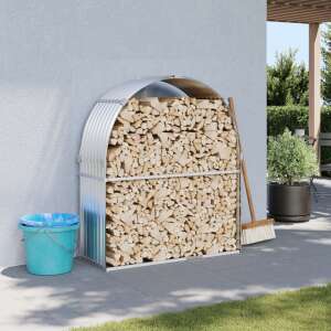 vidaXL suport pentru lemne din oțel galvanizat, depozitare lemne de foc, exterior, 120 x 45 x 140 cm - Accesorii pentru șemineu și sobă