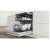 Whirlpool WIC 3C33 PFE built-in dishwasher, open, showing interior with upper and lower racks