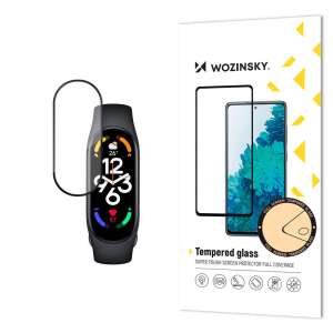 Wozinsky gehärtetes Glas Displayschutz für Xiaomi Mi Band 8, Vollbildabdeckung, schwarz - Wozinsky