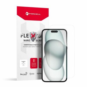 Forcell Flexible Nano Glas Displayschutzfolie für iPhone 15 Plus - Forcell