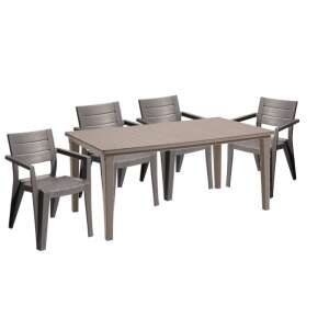 Fujuli 4+1 kerti bútor garnitúra szett cappuccino 33982995 - Gartengarnituren