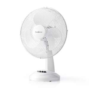 Nedis Holland ventilátor, Asztali ventillátor Fehér Hálózati Áramellátás Átmérő: 40 cm FNTB10CWT40 Magasság: 58 cm 45 W Oszcilláló Sebesség beállítások száma: 3 Fehér