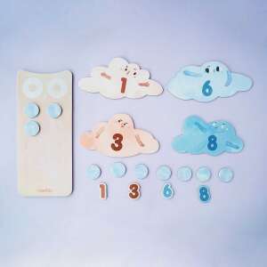 MierEdu Esőcsepp Tízkeretes Tábla, oktatási matematikai játék óvodásoknak, mágneses számkártyák és számlálók - MierEdu