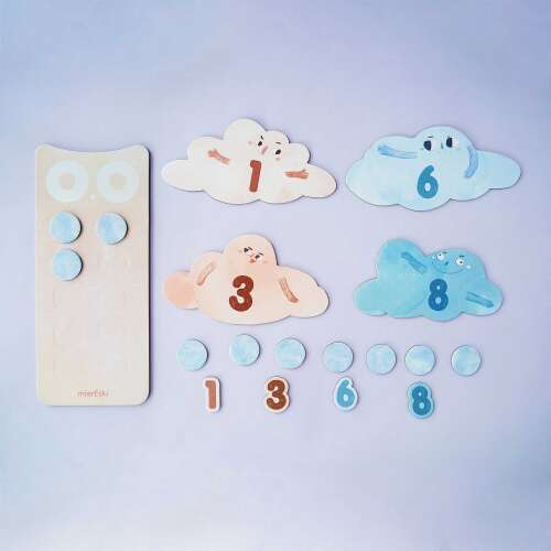 MierEdu Esőcsepp Tízkeretes Tábla, oktatási matematikai játék óvodásoknak, mágneses számkártyák és számlálók