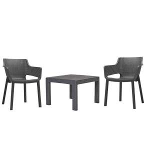 Roeva balcony kerti bútor garnitúra szett grafit 34006309 - Gartengarnituren