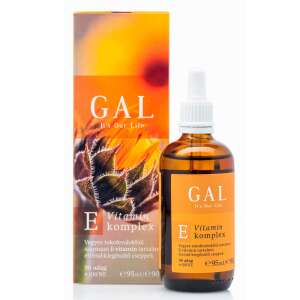 GAL E-vitamin komplex, 90 adag, 95ml, étrend-kiegészítő, természetes E-vitamin, napraforgóolaj, vegán, gluténmentes, szójamentes - GAL