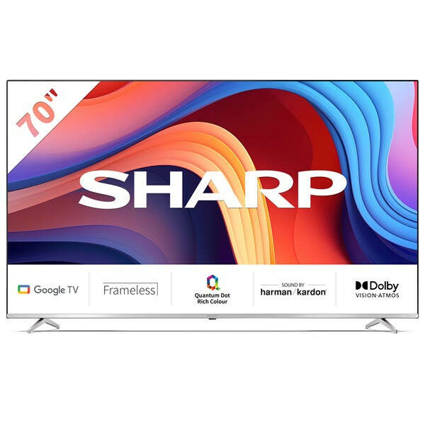 Sharp 70gp6260es 4k uhd smart qled televízió, 177 cm, dolby atmos...