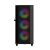 Vedere frontală a carcasei PC Gembird Fornax 4000 RGB cu ventilatoare RGB