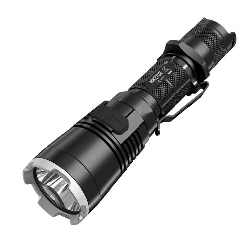 Szögletes nézet a Nitecore MH27UV 1000 Lumen Taktikai UV Zseblámpáról