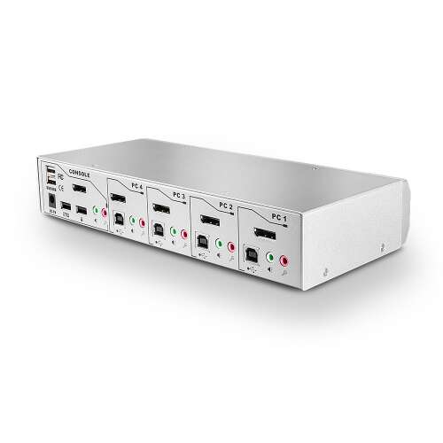 Lindy 4 Portos 4K DisplayPort KVM Kapcsoló 88225602 - KVM switch