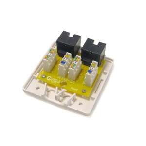 Zásuvka na stenu Contec UTA6210 2 porty Cat6 RJ45, biela - Lampy&osvetlenie