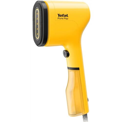 Aparat de calcat vertical cu abur Tefal Pure Pop Garment DT2026E1, 1300 W, recipient apa 70 ml, autonomie 4 minute, galben