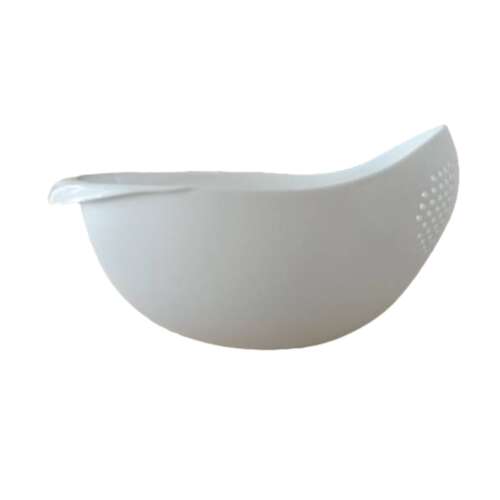 Biela miska s sitkom Iris KT-001-W s rukoväťou, 22cm