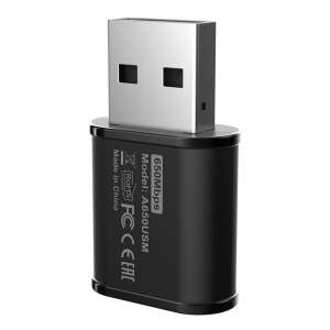 Adapter USB Totolink A650USM AC650 bezprzewodowy, czarny, złącze USB, widok z przodu - Komputer i akcesoria