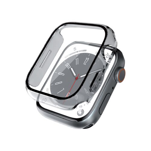 Crong Apple Watch 45mm Przezroczyste Hybrydowe Etui - Ochronna Ramka i Osłona Ekranu
