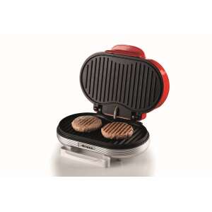 Ariete Party Time Hamburger Maker, red, grilling two burgers - Ariete