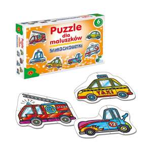 Puzzle Alexander Autók cu piese camion de pompieri, taxi și mașină de curse - Puzzle 3D & Puzzle cu burete