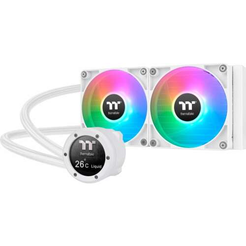 Thermaltake TH240 V2 Ultra ARGB Snow Edition CPU hűtő, fehér, két ventilátorral - Thermaltake